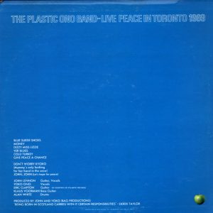 PLASTIC ONO BAND w/ JOHN LENNON – LIVE PEACE IN TORONTO 1969 + 1970 CALENDAR