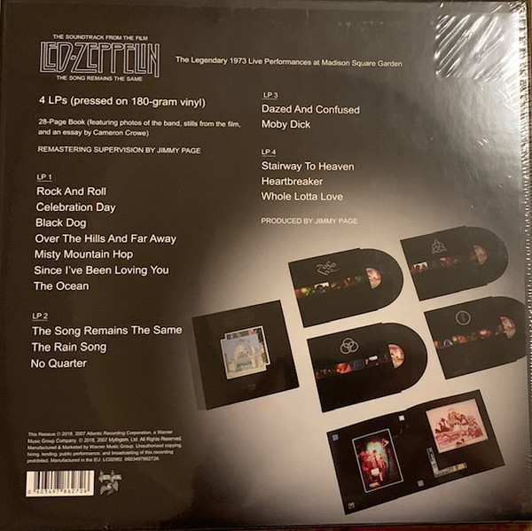 LED ZEPPELIN – SONG REMAINS THE SAME – 4XLP BOXSET / 180
