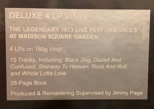 LED ZEPPELIN – SONG REMAINS THE SAME – 4XLP BOXSET / 180