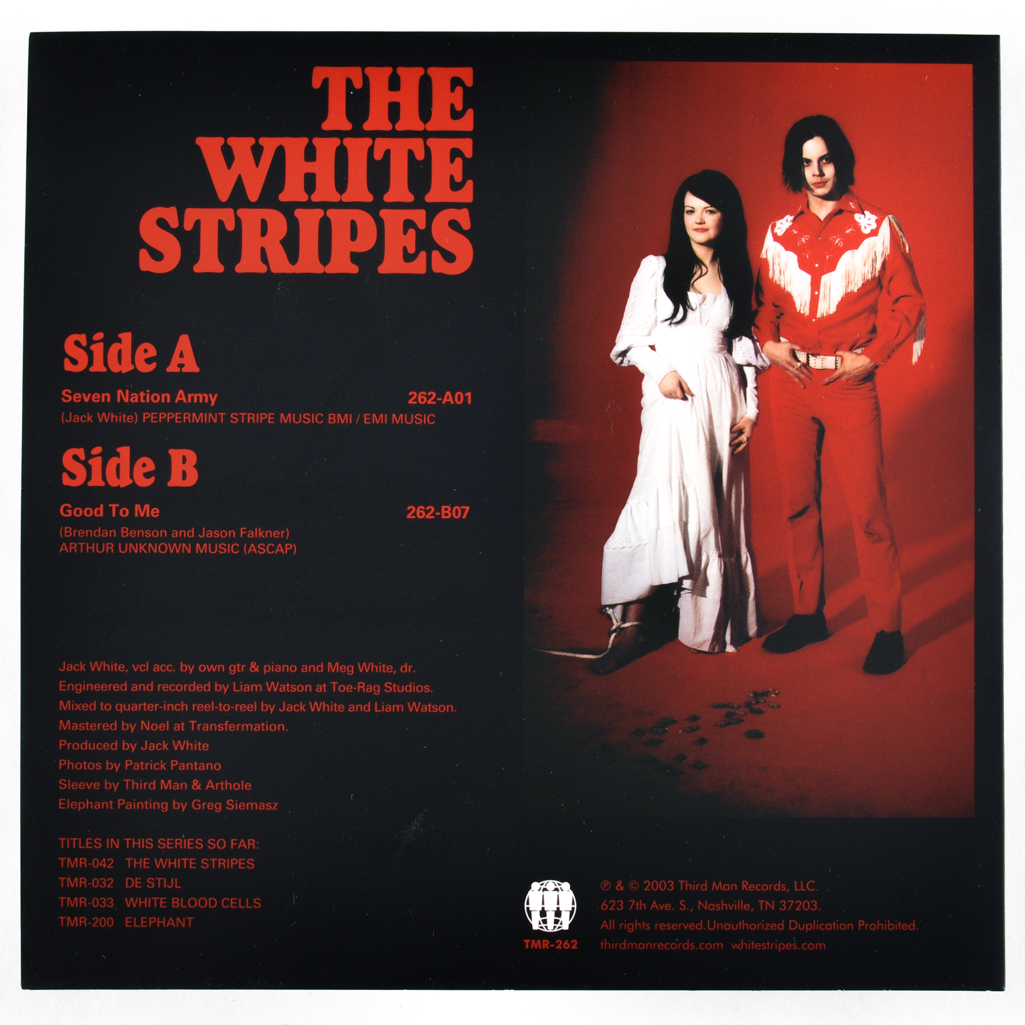 white stripes seven nation army tab