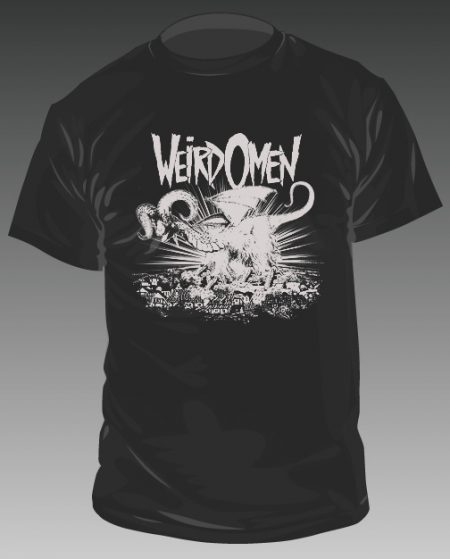 Get Hip - Buy WEIRD OMEN - GOAT LOGO - BLACK w/ SILVER INK - SIZE S - GET HIP WO-TS-S